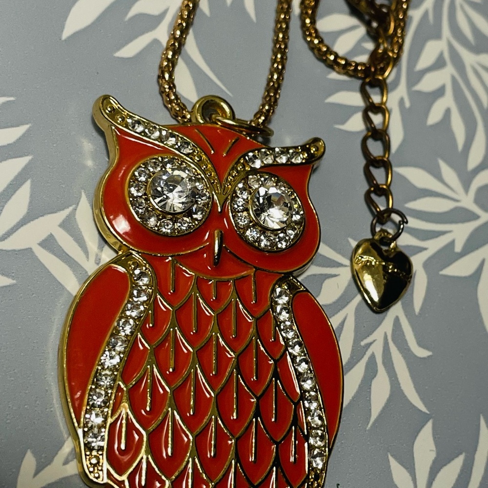 Y2K Betsey Johnson  Owl Necklace